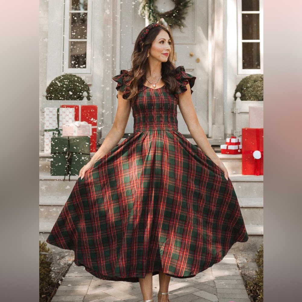 Hattie Green Plaid Dress